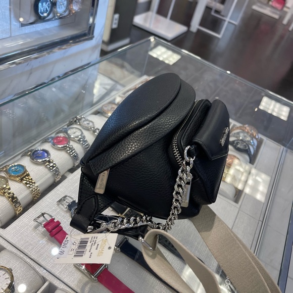 Michael Kors Maisie 2 In 1 Small Leather Waist pack Fanny pack Bag (Black) MK - Picture 15 of 16